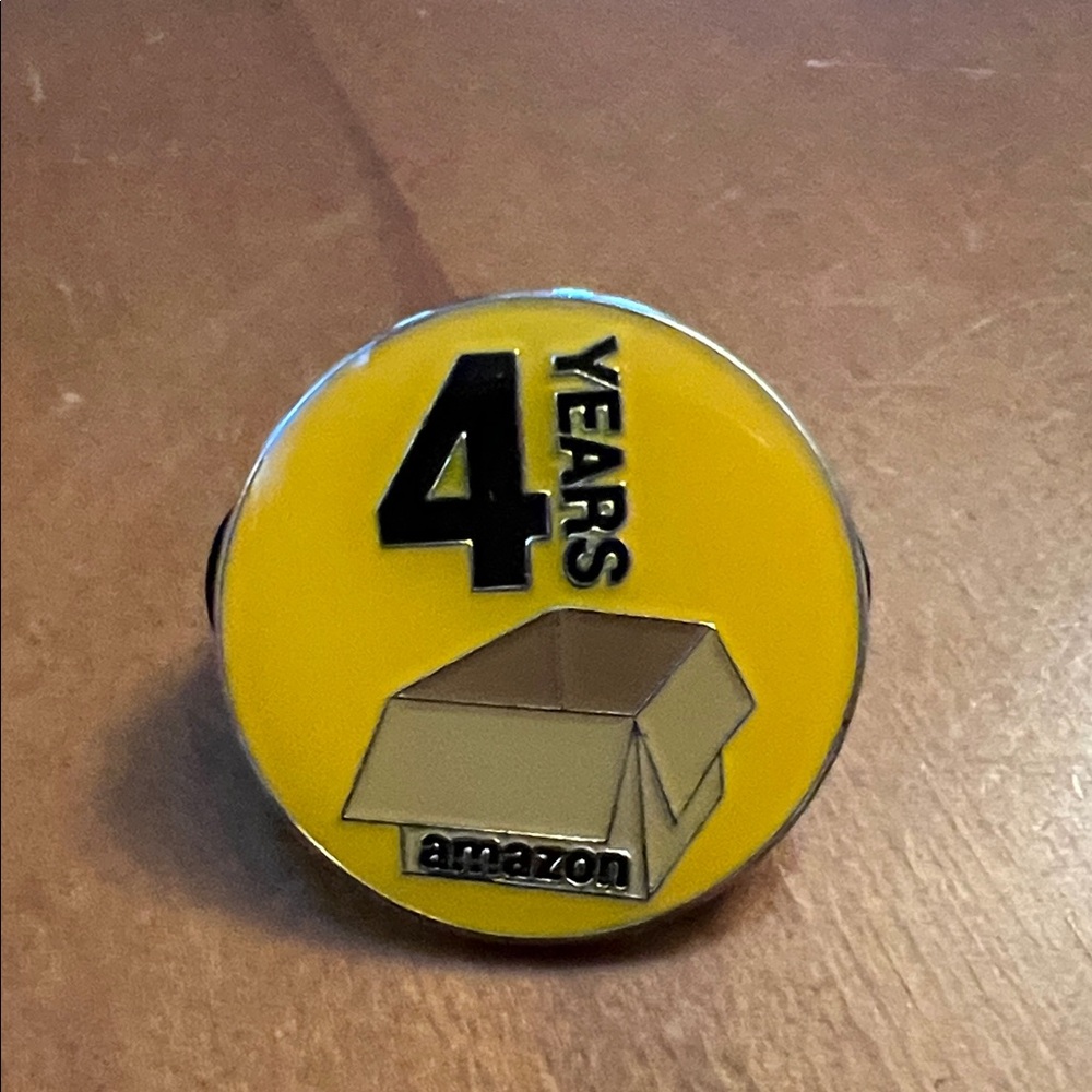 Amazon Yellow 4 Years Enamel Pin